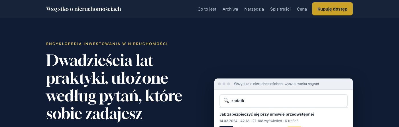 Zrzut ekranu Encyklopedii wszystkoonieruchomosciach